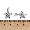 Brass Micro Pave Cubic Zirconia Pendants KK-C093-17A-P02-3