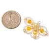 Seed Beads & Glass Pearl Beaded Charms PALLOY-MZ00336-04-2