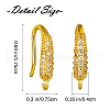 10 Pairs Brass Micro Pave Clear Cubic Zirconia Earring Hooks ZIRC-SZ0005-19A-2