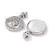 Brass Micro Pave Cubic Zirconia Pendants KK-C051-37P-2