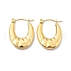 Ion Plating(IP) 304 Stainless Steel Chunky Oval Hoop Earrings for Women EJEW-A076-06G-1