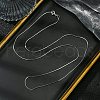 1mm Rack Plating Brass Square Snake Chain Necklaces for Women Men MAK-L044-18P-3