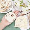  20 Pcs 2 Styles Natural Wood Cabochons WOOD-NB0001-72-4