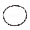 Ion Plating(IP) 304 Stainless Steel Curb Chains Necklace for Men Women NJEW-B083-03B-1