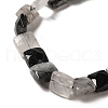 Natural Black Tourmalinated Quartz Beads Strands G-C109-A01-02-4