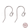 Anti-Tarnish Rhodium Plated 925 Sterling Silver Earring Hooks STER-I005-49P-6