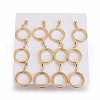 304 Stainless Steel Dangle Stud Earrings EJEW-F234-29G-3