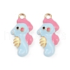 Alloy Enamel Animal Cartoon Pendants PALLOY-R158-02LG-03-1