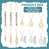 304 Stainless Steel Crystal Stone Cage Pendant Necklaces NJEW-PH01546-2