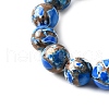 Dyed Natural Magnesite Beads Strands G-L617-D01-8mm-02-4