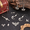 SUNNYCLUE 50Pcs 10 Styles Skeleton Theme Tibetan Style Alloy Pendants FIND-SC0011-06-4