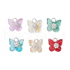 Electroplate Glass Beads Charms PALLOY-JF03107-02-1