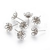 Tarnish Resistant 304 Stainless Steel Stud Earring Findings STAS-P221-13P-1