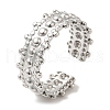Non-Tarnish 304 Stainless Steel Open Cuff Rings RJEW-K245-68P-3