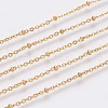 Ion Plating(IP) 304 Stainless Steel Cable Chain Anklets AJEW-P069-01G-2