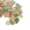 Natural Yellow Quartz & Green Aventurine Chips Tree Decorations DJEW-M012-01C-3