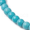 3Pcs 3 Colors Synthetic Turquoise Beaded Stretch Bracelets Sets for Women BJEW-JB11165-5