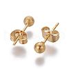 304 Stainless Steel Ear Studs EJEW-G253-4mm-G-2