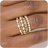 Horse Eye/Square/Flat Round Zinc Alloy Crystal Rhinestone Finger Rings Sets FS-WG67419-04-1