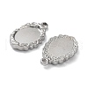 Non-Tarnish 304 Stainless Steel Pendant Cabochon Settings STAS-M323-57P-2