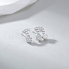 Elegant Musical Note 925 Sterling Silver Stud Earrings ES8600-1