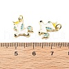 Brass Enamel Charms KK-L237-028G-02-3