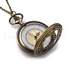Alloy Glass Pendant Pocket Necklace WACH-S002-14AB-4