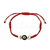 Adjustable Lanmpword Evil Eye Braided Bead Bracelet BJEW-JB11062-04-1