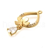 Brass Micro Pave Cubic Zirconia Pendants KK-B131-10G-2