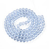Baking Paint Transparent Glass Beads Strands DGLA-N006-8mm-12-2
