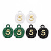 Spray Painted Alloy Pendants PALLOY-Q433-035-RS-1