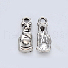 Tibetan Style Alloy Kitten Pendants TIBE-R316-037AS-RS-2