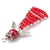 Beaded Angel Charms PALLOY-MZ00441-02-4