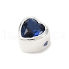 925 Sterling Silver Cubic Zirconia Heart Beads STER-F060-03S-02-2