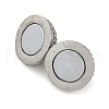Brass Micro Pave Clear Cubic Zirconia Magnetic Clasps KK-A230-02A-P-2
