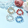 Round Glass Beaded Finger Rings RJEW-JR00679-2