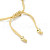 Adjustable Pearl & Glass & Brass Braided Beaded Bracelet for Women BJEW-O187-14-4
