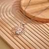 Alloy Enamel Luminous Halloween Spider Pendant Box Chain Necklaces for Women Men PW-WGC2D8E-04-2