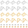 DICOSMETIC 40Pcs 4 Style 201 Stainless Steel Stud Earring Findings with Hole EJEW-DC0001-21-1