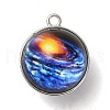 Galaxy Theme Luminous Glass Ball Pendants GLAA-D021-01P-05-1