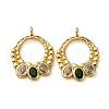 Brass Micro Pave Cubic Zirconia Pendants KK-P308-77G-1