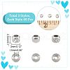  120Pcs 3 Style 201 Stainless Steel Beads STAS-NB0001-69-2