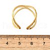304 Stainless Steel Double-line Open Cuff Rings RJEW-M072-02G-3