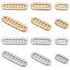 GOMAKERER 12Pcs 6 Styles Brass Pave Cubic Zirconia Multi-Stand Links KK-GO0001-31-1