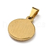 PVD Vacuum Plating 304 Stainless Steel Pendants STAS-D087-05G-2