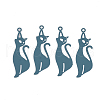 430 Stainless Steel Kitten Pendants STAS-S108-17A-1