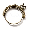 Alloy Open Back Bezel Pendants PALLOY-I223-03AB-1