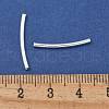 Brass Curved Tube Beads KK-B120-04B-S-3