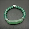 Natural Red Agate Beaded Stretch Bracelets VB4000-4-1
