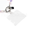 Glass & Iron Beads Mobile Straps AJEW-H153-03B-07-3